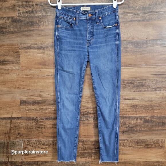 Madewell Jeans 28 High Rise 9" Tummy Control Paloma Wash J6515 Stretch Denim - Picture 1 of 12